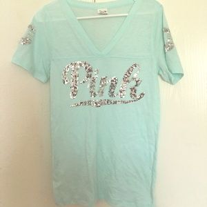 PINK Victoria’s Secret Bling Short Sleeve T-Shirt
